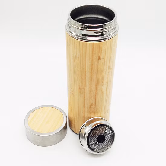 350ml Personalized Bamboo /Stainless Steel / Thermal Cup with Strainer