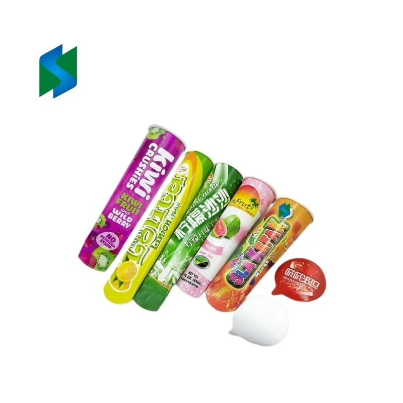 Jiushun Wholesale Disposable Ice Cream Popsicle Pure Fruit Milk Shake Tube 50ml 100ml Calippo Squeezed Cup with Plastic Lid